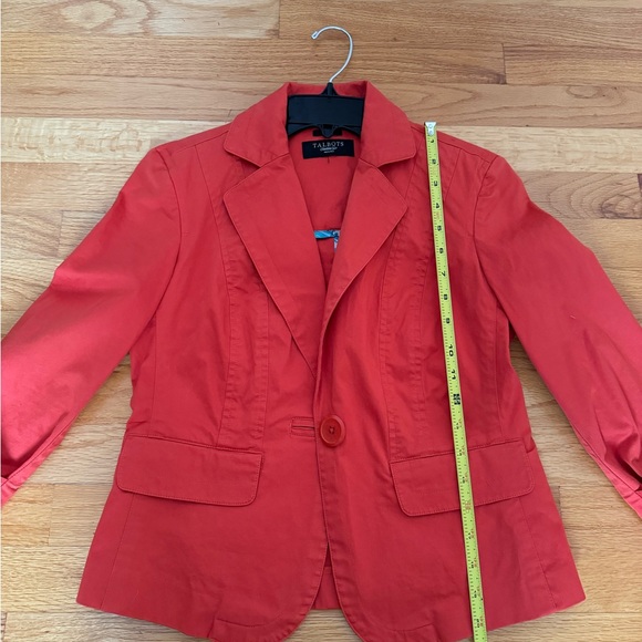 Talbots blazer jacket. New never worn. No tags. Petite size 2 or 4.  Red. - Picture 5 of 9